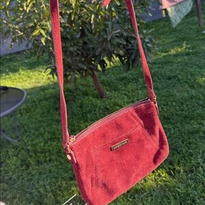 Elizabeth and James Plum Suede Crossbody Bag Vintage
